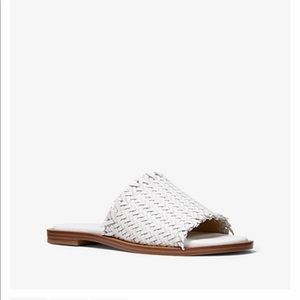 Michael Kors Dee Woven Leather Sandal